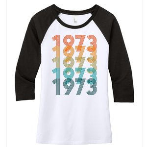 1973 Retro Colorful Roe V Wade Women's Tri-Blend 3/4-Sleeve Raglan Shirt