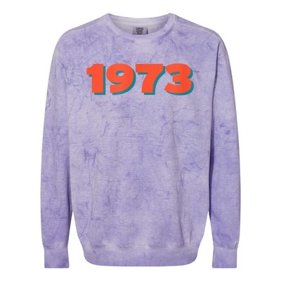 1973 Retro Historic Year Remembrance Colorblast Crewneck Sweatshirt