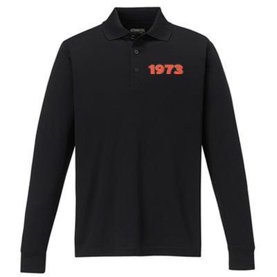 1973 Retro Historic Year Remembrance Performance Long Sleeve Polo