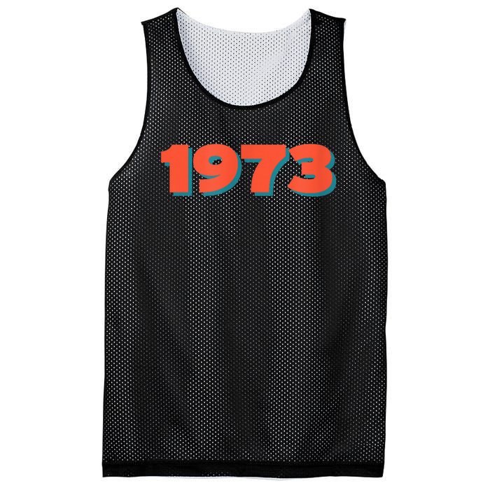 1973 Retro Historic Year Remembrance Mesh Reversible Basketball Jersey Tank