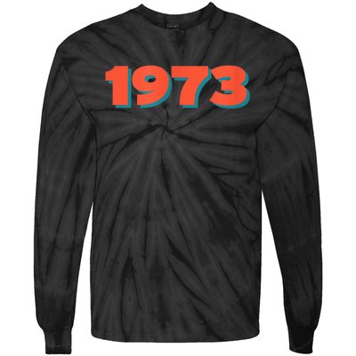 1973 Retro Historic Year Remembrance Tie-Dye Long Sleeve Shirt