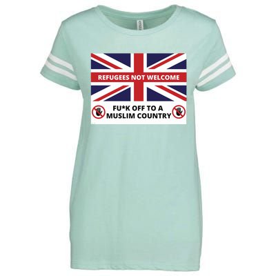 1mannovoice Refugees Not Welcome Fuck Off To A Muslim Country Enza Ladies Jersey Football T-Shirt