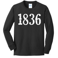 1836 Republic Of Texas Revolution Independence Kids Long Sleeve Shirt