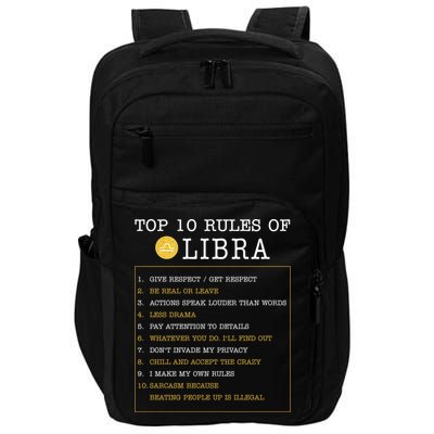 10 Rules Of Libra Horoscope Zodiac Astrological Sign Gift Impact Tech Backpack