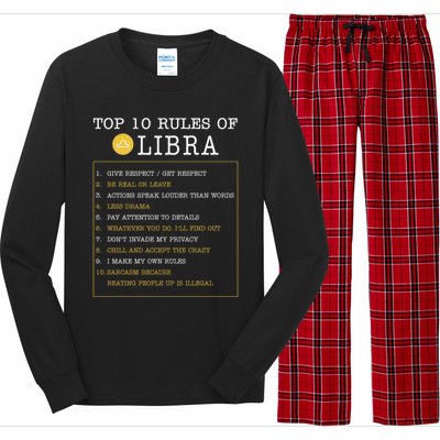 10 Rules Of Libra Horoscope Zodiac Astrological Sign Gift Long Sleeve Pajama Set