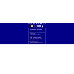 10 Rules Of Libra Horoscope Zodiac Astrological Sign Gift Bumper Sticker