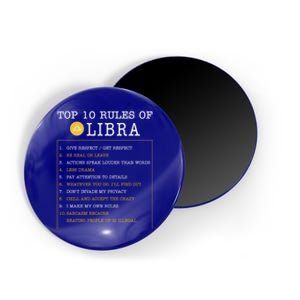 10 Rules Of Libra Horoscope Zodiac Astrological Sign Gift Magnet