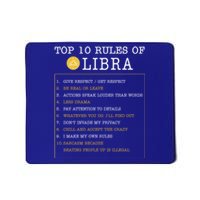 10 Rules Of Libra Horoscope Zodiac Astrological Sign Gift Mousepad