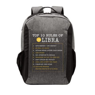 10 Rules Of Libra Horoscope Zodiac Astrological Sign Gift Vector Backpack