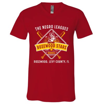 1923 Rosewood Stars Negro League Baseball Legacy V-Neck T-Shirt