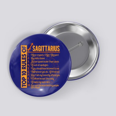 10 Rules Sagittarius Symbol Horoscope Zodiac Sign Astrologer Meaningful Gift Button