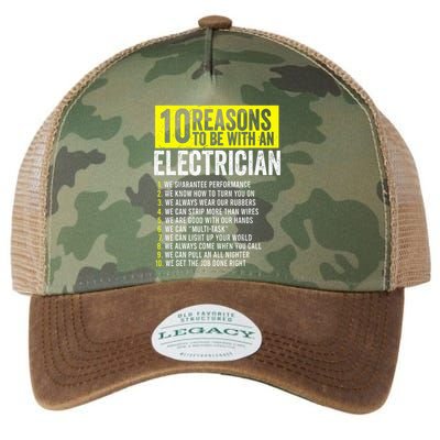 10 Reasons To Be With An Electrician Electricians Legacy Tie Dye Trucker Hat