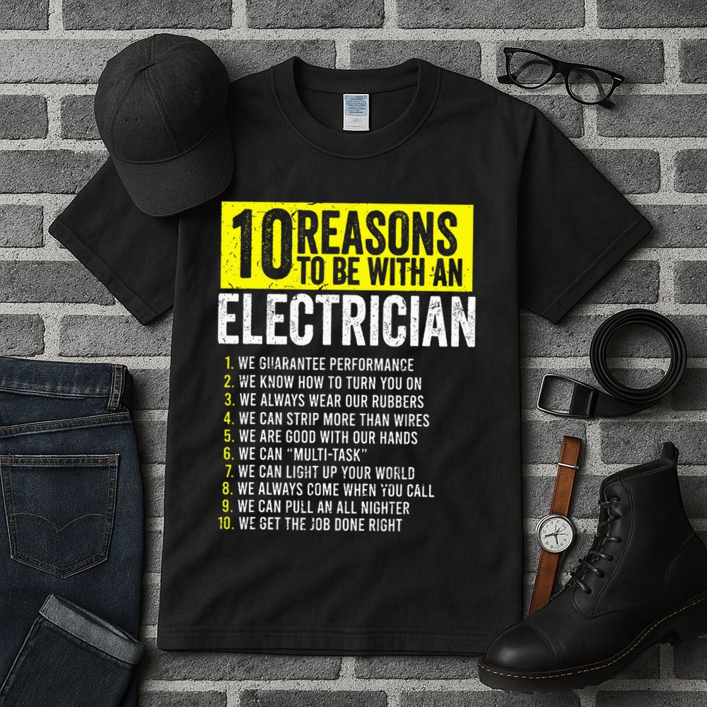 10 Reasons To Be With An Electrician Electricians Tall T-Shirt