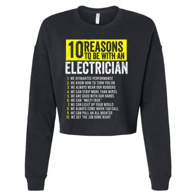 10 Reasons To Be With An Electrician Electricians Cropped Pullover Crew