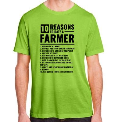 10 Reasons To Date A Farmer Adult ChromaSoft Performance T-Shirt