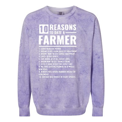 10 Reasons To Date A Farmer Colorblast Crewneck Sweatshirt