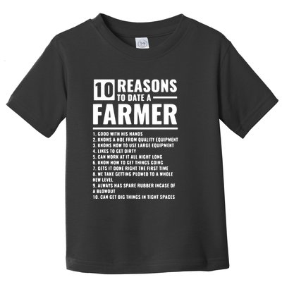 10 Reasons To Date A Farmer Toddler T-Shirt