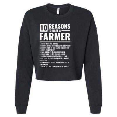 10 Reasons To Date A Farmer Cropped Pullover Crew