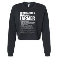 10 Reasons To Date A Farmer Cropped Pullover Crew