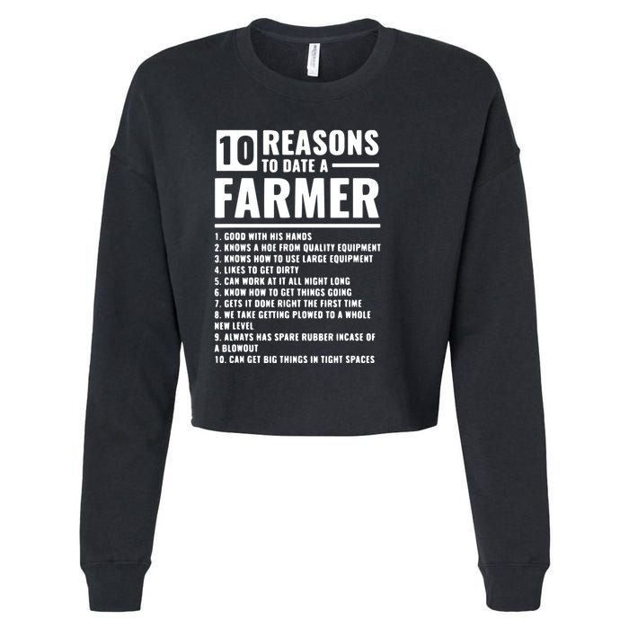 10 Reasons To Date A Farmer Cropped Pullover Crew
