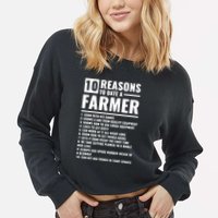 10 Reasons To Date A Farmer Cropped Pullover Crew