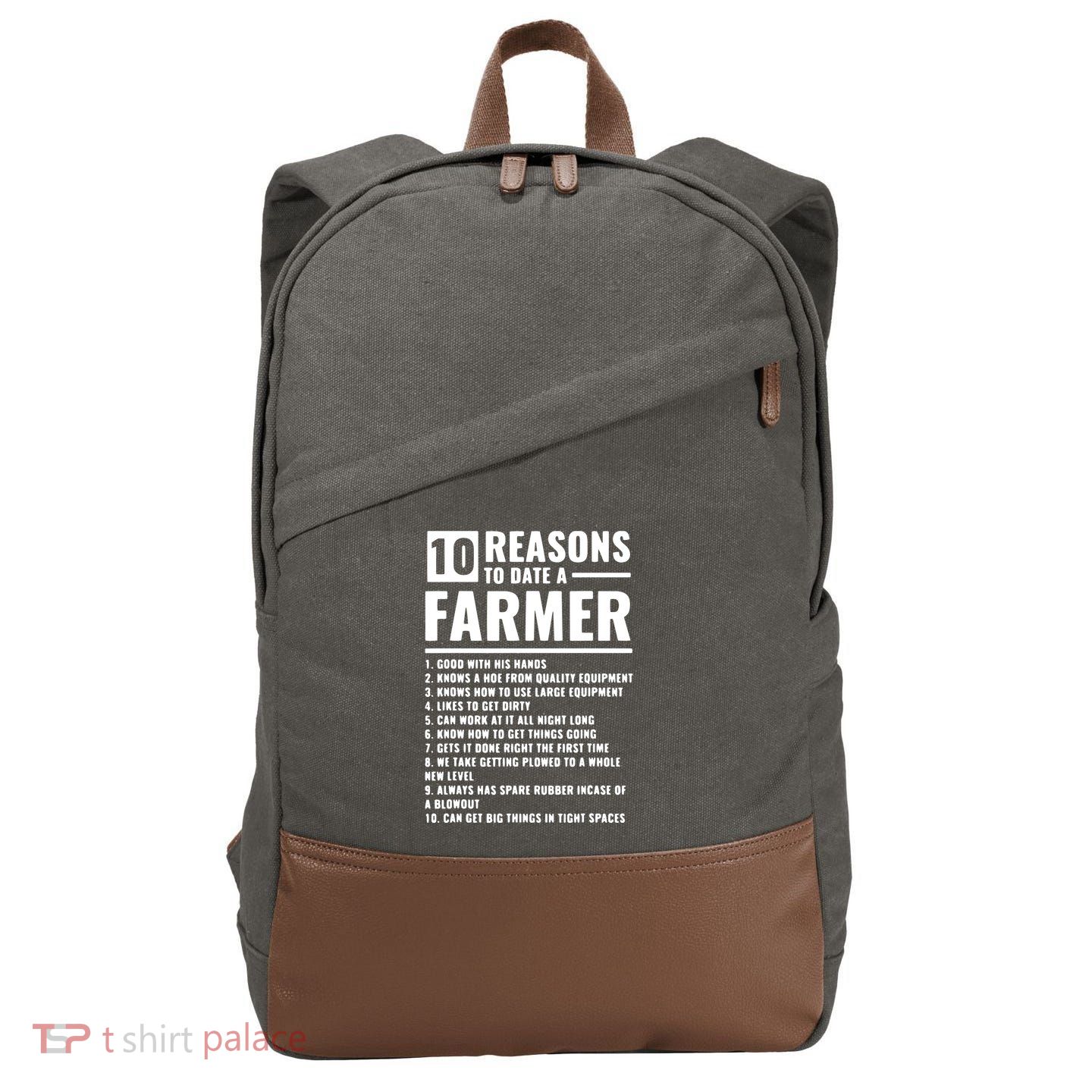 10 Reasons To Date A Farmer Cotton Canvas Backpack