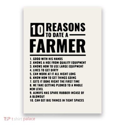 10 Reasons To Date A Farmer Poster