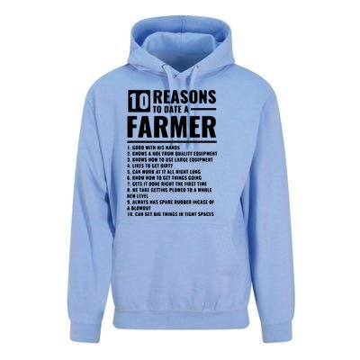 10 Reasons To Date A Farmer Unisex Surf Hoodie