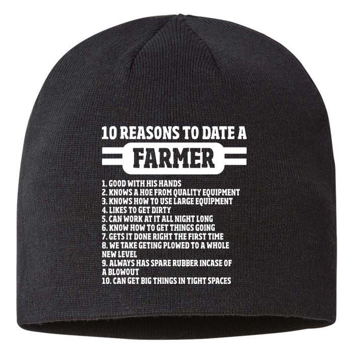 10 Reasons To Date A Farmer Funny Farming Humor For Men Sustainable Beanie