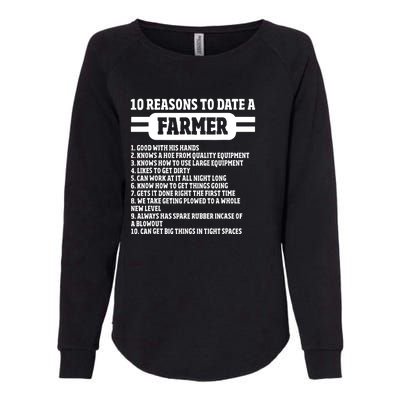 10 Reasons To Date A Farmer Funny Farming Humor For Men Womens California Wash Sweatshirt