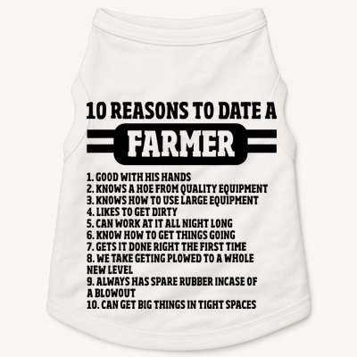 10 Reasons To Date A Farmer Funny Farming Humor For Men Doggie Tank