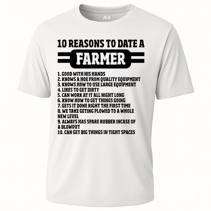 10 Reasons To Date A Farmer Funny Farming Humor For Men Performance Shirt
