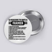 10 Reasons To Date A Farmer Funny Farming Humor For Men Button
