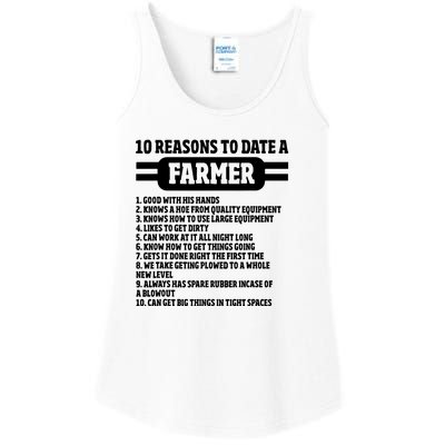 10 Reasons To Date A Farmer Funny Farming Humor For Men Ladies Essential Tank