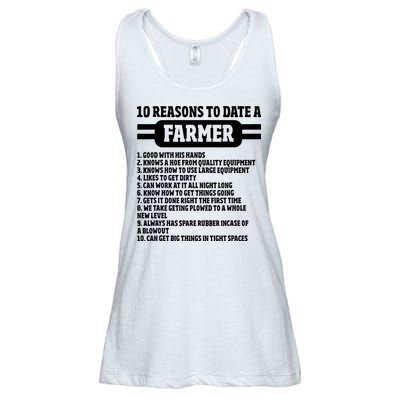 10 Reasons To Date A Farmer Funny Farming Humor For Men Ladies Essential Flowy Tank