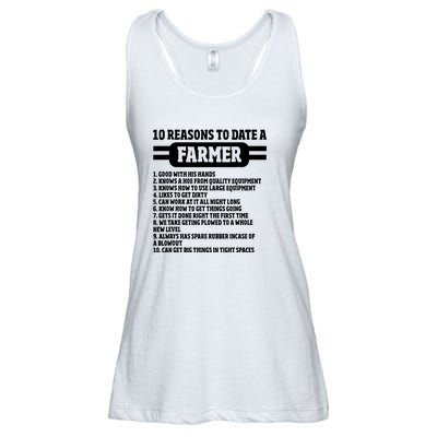 10 Reasons To Date A Farmer Funny Farming Humor For Men Ladies Essential Flowy Tank