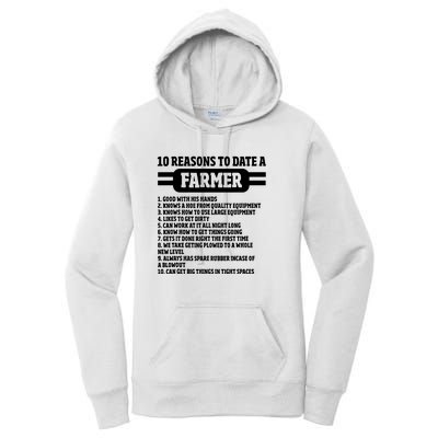 10 Reasons To Date A Farmer Funny Farming Humor For Men Women's Pullover Hoodie