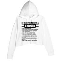 10 Reasons To Date A Farmer Funny Farming Humor For Men Crop Fleece Hoodie