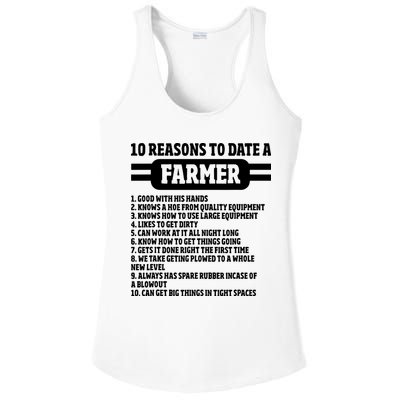 10 Reasons To Date A Farmer Funny Farming Humor For Men Ladies PosiCharge Competitor Racerback Tank