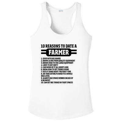 10 Reasons To Date A Farmer Funny Farming Humor For Men Ladies PosiCharge Competitor Racerback Tank