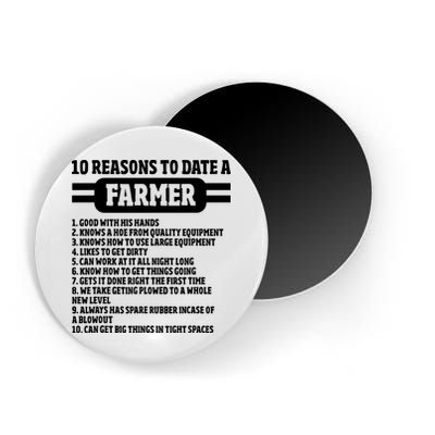 10 Reasons To Date A Farmer Funny Farming Humor For Men Magnet