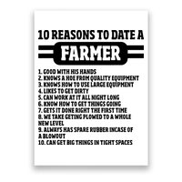 10 Reasons To Date A Farmer Funny Farming Humor For Men Poster