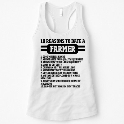 10 Reasons To Date A Farmer Funny Farming Humor For Men Womens Tank Top