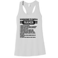 10 Reasons To Date A Farmer Funny Farming Humor For Men Women's Racerback Tank