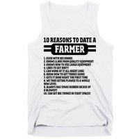 10 Reasons To Date A Farmer Funny Farming Humor For Men Tank Top