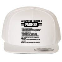 10 Reasons To Date A Farmer Funny Farming Humor For Men Wool Snapback Cap
