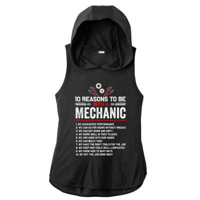 10 Reasons To Be With A Mechanic For Men Car Mechanics Ladies PosiCharge Tri-Blend Wicking Draft Hoodie Tank