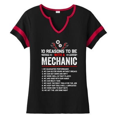 10 Reasons To Be With A Mechanic For Men Car Mechanics Ladies Halftime Notch Neck Tee