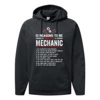 10 Reasons To Be With A Mechanic For Men Car Mechanics Performance Fleece Hoodie