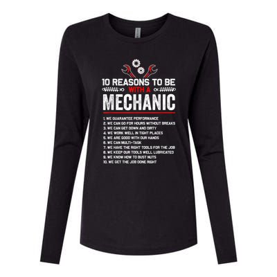 10 Reasons To Be With A Mechanic For Men Car Mechanics Womens Cotton Relaxed Long Sleeve T-Shirt